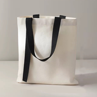 Sac fourre-tout en toile personnalisé avec logo, design bicolore, sac de courses réutilisable en coton pour cadeau promotionnel – Vente chaude