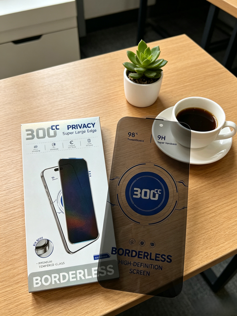 300C Privacy Protected Borderless Cut Edge Tempered Glass Screen Protector, Full Clear Base Glass Film for Redmi K90max