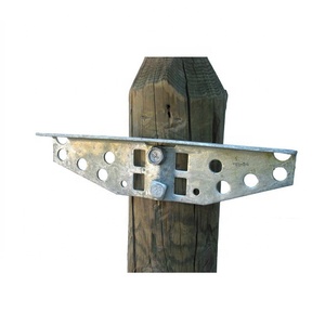 Soporte de poste de servicio pesado Soportes de acero galvanizado de hierro angular para abrazaderas de cable colgantes - Product Image 3
