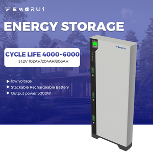 Système de stockage d'énergie domestique 51.2 V à cycles profonds <span class=keywords><strong>rechargeable</strong></span> 102AH 204AH 306AH Batterie empilable Design - Product Image 2