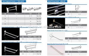 Premium Retail Merchandising <b>Hooks</b> Chrome Finish Slatboard <b>Display</b> Hangers for Fashion Boutique - Product Image 6