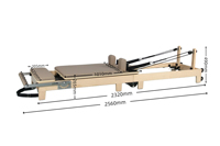 Machine de Pilates Reformer pliable et réglable en bois d'érable Celux pour usage domestique avec garantie de 3 ans - Équipement d'exercice portable pour la santé
