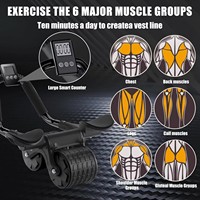 Appareil d'entraînement à roue en acier portable pour usage domestique, équipement de fitness pour exercices abdominaux et musculation