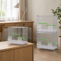 Cage à oiseaux pliable en acier inoxydable, motif uni, peinte, petite, antirouille, pour l'élevage de perroquets et pigeons – Offre Spéciale Populaire