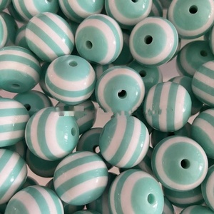 Cuentas Espaciadoras de Acrílico con Orificio Grande, 16mm 20mm, Coloridas, de Resina, con Rayas, para Fabricación de Joyería, Manualidades, Diamantes - Product Image 5