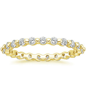 Anillos de Boda Personalizados Tempusort para Mujer, Anillo de Compromiso de Circonio, Chapado en Oro de 14K, Anillo Apilable de Eternidad Completa para Mujer - Product Image 2