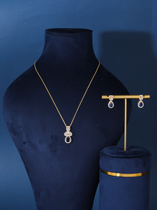 Bride Talk Fashion <span class=keywords><strong>CS</strong></span> Kupfer-Zirkon Hochzeitsgeschenk Halskette und Ohrringe Set Feiner Schmuck für Frauen Hochzeitsgeschenk - Product Image 4