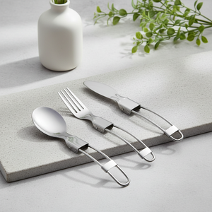 Juego de 7 utensilios de camping ecológicos de acero inoxidable, vajilla de silicona, taza, tazón, plato de paja de trigo, plegable, portátil, para viaje 1 - Product Image 5