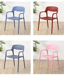 Chaise de salle à manger en plastique en gros, tabouret simple avec dossier, chaise de salle à manger scandinave, chaise à dossier pour la maison, fauteuil épaissi - Product Image 6