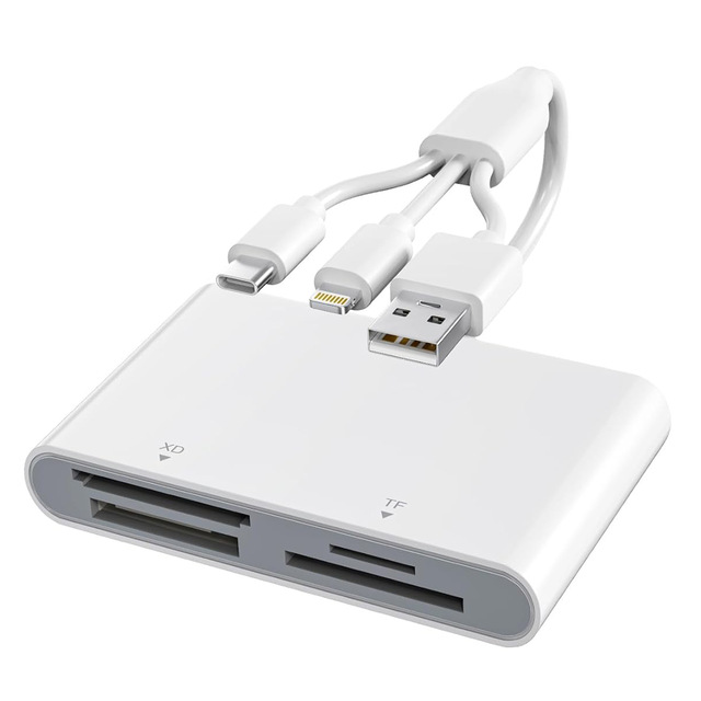 Custom Multi-Function USB-A/Type-C to SD/TF/MS/XD Card Reader for DSLR Cameras