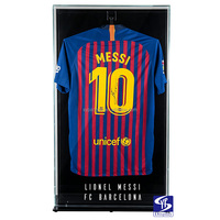 Bingkai pajangan kaos akrilik LED bening yang dipasang di dinding, bingkai jersey akrilik, bingkai pajangan jersey akrilik