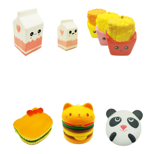 Jouet de fête à presser en mousse PU Kawaii, design personnalisé, à rebond lent, doux au toucher, en forme de pain grillé, crème glacée, hamburger, gâteau, pain - Product Image 4
