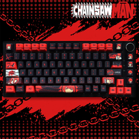 Carton Maki-ma Theme Keycaps Pbt 129 Keys Dye-Sublimation Cherry Profile Keycaps for 61/104 Mx Switch Mechanical Keyboard