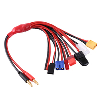 Câble de charge multifonction 8 en 1 en plastique, prise banane 4 mm, connecteur EC3 XT60 TRX Tamiya Deans RC, chargeur de batterie IMAX B6 Lipo