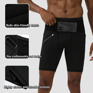 Custom Men Athletic Marathon Running <b>Shorts</b> With Waist Pack Quick Dry Training Fitness Sport <b>Tight</b> <b>Shorts</b> - Product Image 3