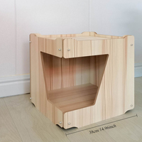 Lit pour chien et chat en bois massif écologique et durable, imperméable, modulaire, cage DIY robuste, meubles pour animaux de compagnie d'intérieur/extérieur