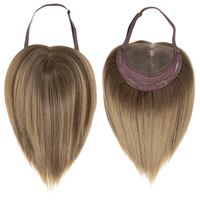 Topper Rambut Sintetis Premium Fibra Futura Pirang untuk Wanita, Kualitas Tinggi, Ikat Tangan, Tanpa Lem, Alas Mono, Grosir