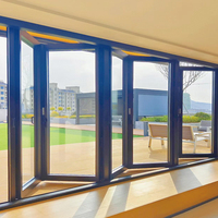 WFkimberly Ventana abatible de doble acristalamiento deslizante moderna hecha a medida, insonorizada, resistente a huracanes con estilo abierto