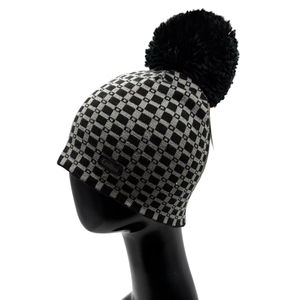 Excelente oferta 56-58Cm Shining Check Beanie Plain Knit And Cable Pattern Knitted Beanie - Product Image 1