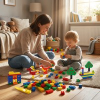 Juego de 500 Bloques de Construcción, Ladrillos Creativos Clásicos, Juguete de Construcción Compatible con Plástico ABS, Regalo Educativo STEM para Niños