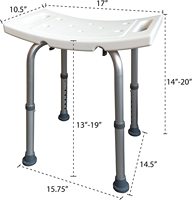 Chaise de douche réglable en hauteur pour salle de bain, compacte et confortable, capacité de 150 kg