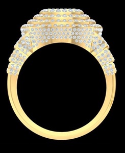 Pramukh Import Export Hip Hop Lab Grown Diamond IGI Certified Unisex 14k Classic Gold Micro Insert Bague de mariage Cadeau de fiançailles - Product Image 4
