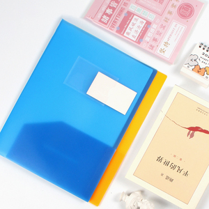 Bán buôn giá tùy chỉnh giá rẻ sang trọng Logo A4 nhựa PP Frosted rõ ràng đôi Pocket thư mục trình bày với kinh doanh khe cắm thẻ - Product Image 3