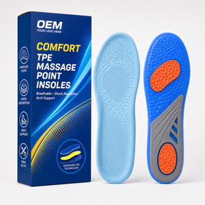 Semelles orthopédiques de course à pied en gel TPE élastique amorti pour le sport et la rééducation, avec soutien de la voûte plantaire, pour OEM - Product Image 1