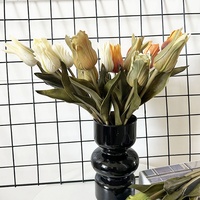 Penjualan Langsung Pabrik Seri Warna Musim Gugur Retro Tulip Bundle Tepi Terurai Tulisan Tangan Sutra Tahan Lama Ramah Lingkungan Dapat Digunakan Kembali