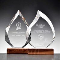 Petit pont personnalisable en gros Trophée de cristal en forme de diamant de qualité supérieure Nouveau cadeau d'entreprise pour les entreprises Autre artisanat de cristal