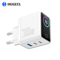 Chargeur de téléphone de type C 70W de haute qualité, adaptateur de voyage portable GaN, charge rapide PD, chargeur mural USB C pour ordinateur portable