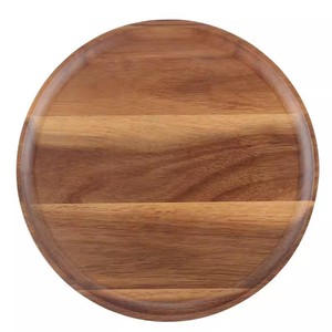 Acacia Wood <b>Round</b> <b>Serving</b> <b>Tray</b> 10.5Cm 16Cm 21Cm 26Cm 29Cm Multi Size Solid Wood <b>Tray</b> For Coffee Tea Snack Hotel Use - Product Image 5