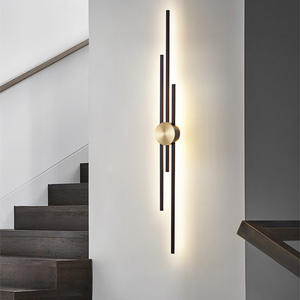 Applique murale minimaliste tout en cuivre pour salon, éclairage de luxe pour fond de télévision, nouvelle conception pour escalier, chambre à coucher, chevet - Product Image 4