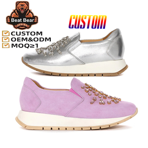 Nouveau bas strass conception sans lacet femmes chaussures décontractées voyage semelle épaisse tout Match dames chaussures <span class=keywords><strong>à</strong></span> semelles compensées personnalisé femmes chaussures - Product Image 1