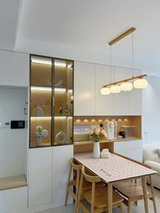 Jingshun hiện đại màu trắng rắn gỗ thân thiện với môi Tủ căn hộ khách sạn phòng khách hiển thị tủ lưu trữ tùy chỉnh - Product Image 5