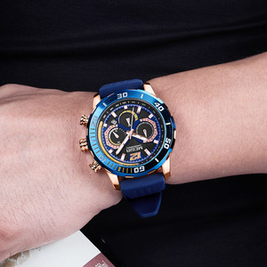 Elegante Reloj Deportivo de Cuarzo con Cronógrafo, Calendario, Esfera Grande, Correa de Silicona, Resistente al Agua - Product Image 4