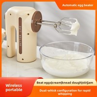 Nouveau batteur à œufs de cuisine sans fil, mini mixeur électrique portatif, 5 vitesses, batterie 1800 mAh, usage domestique, pour la pâtisserie, la crème fouettée, le mélange
