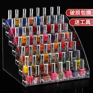 Transparent Tiered Nail Polish Display Rack 5 Layers Acrylic Cosmetic Storage Organizer For Gel Polish Makeup Salon Use - Product Image 2