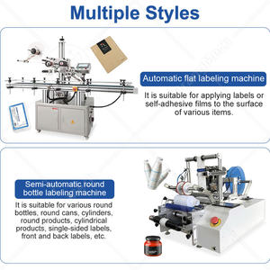 Machine d'étiquetage automatique ORME pour bouteilles de vin en verre de gallon, bouteilles rondes plates, autocollants double face pour gobelets en plastique - Product Image 5