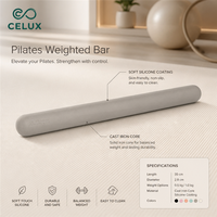 Barre d'exercice lestée en silicone colorée pour Pilates, entraînement à domicile, fitness, barre multifonctionnelle