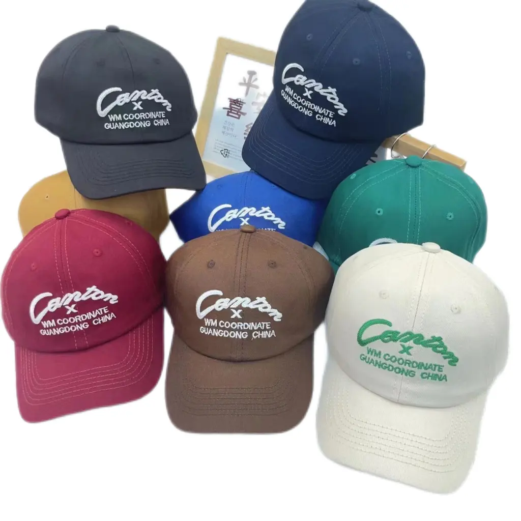 Wholesale washed white caps hats baseball cap