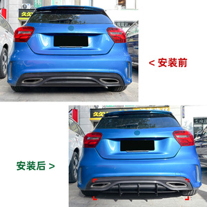 สปอยเลอร์หลังแบบมันเงาสีดำ ยี่ห้อ Amp-Z สำหรับรถยนต์ Mercedes-Benz A-Class W176 ปี 2016-2018 รุ่น AMG Line Tuning Style - Product Image 4