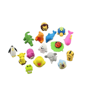 Commercio all'ingrosso simpatico cartone animato animale 3D TPR gomma Set regalo di cancelleria promozionale per la scuola dei bambini con divertente borsa di gomma resistente - Product Image 6