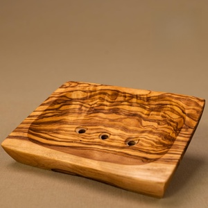 Jabonera con Orificios, Jabonera Rectangular de 13 cm, Canal de Drenaje en <span class=keywords><strong>la</strong></span> Parte Inferior para Mayor Secura, Madera de Alta Calidad, Decorativa - Product Image 3