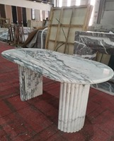 Table en marbre à surface polie Calacatta Viola Table basse Dessus de table personnalisé