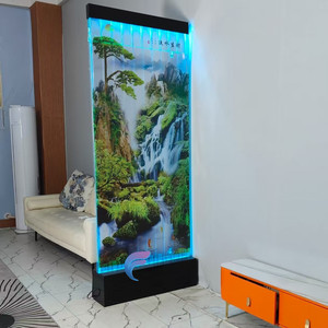 Paravent LED lumineux en acrylique à bulles d'eau, séparateur de pièce moderne et mobile, panneau décoratif transparent - Product Image 1