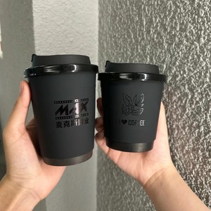 Custom logo 8/12/16/22Oz Biodegradable Black Bdouble Wall Paper <b>Cup</b> with Lids Juice Coffee Paper <b>Cup</b> - Product Image 2