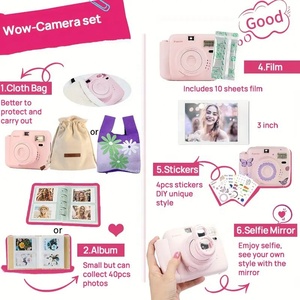 Newest Lovely Gift Children Instant 3inch Color Photo Machine Fujifilm Instax Mini 12 Film <b>Camera</b> Instant Print <b>Camera</b> Wholesale - Product Image 4