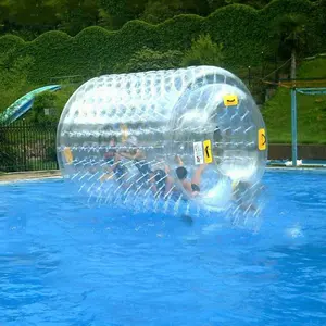 Cheap TPU/PVC inflatable water walking ball running water transparent bubble rolling ball water roller for kids or adult