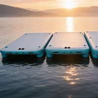 Hailebao Plateforme flottante gonflable portable en PVC pour ski nautique, pont flottant brossé, bateau de pêche, tapis pneumatique 300x200x15cm Fabriqué à Anhui Pour tous les âges